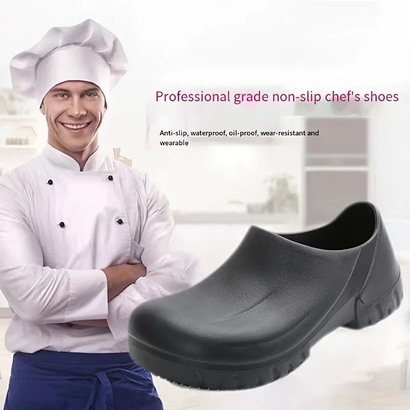 

Men's Oil Proof Chef Shoes Kitchen Cook Shoes Waterproof Non-slip Hospital Shoes