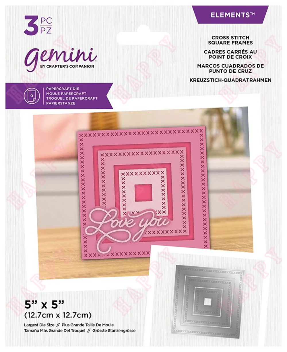 

Cross Stitch Square Metal Cutting Dies Various Card Series Scrapbook Embossing Template Paper Craft Mould For 2022 Arrival New