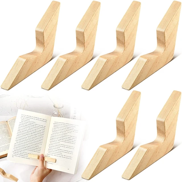 6 soportes para páginas de libros, hecho a mano, soporte para libro para el  pulgar, soporte para libros para leer, herramienta para abridor de libros
