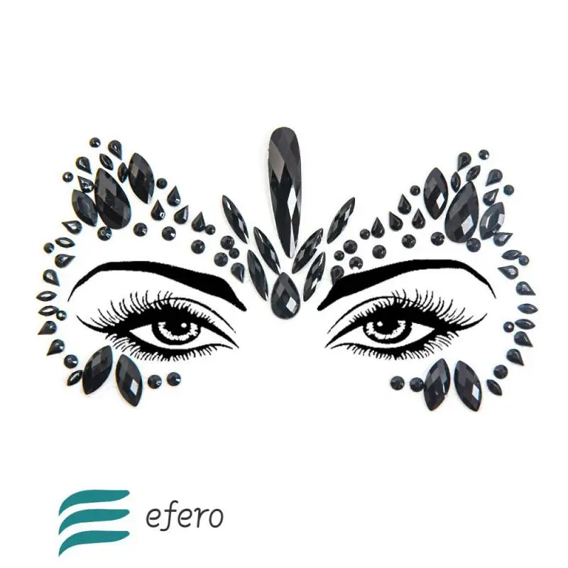 Светящиеся блестки для лица стразы временная татуировка на Хэллоуин светящаяся