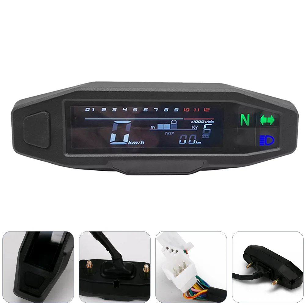 

Portable Motorbike LCD Speedometer Digital Odometer Carburetor Meter Sensor Motorcycle Instrument Belt
