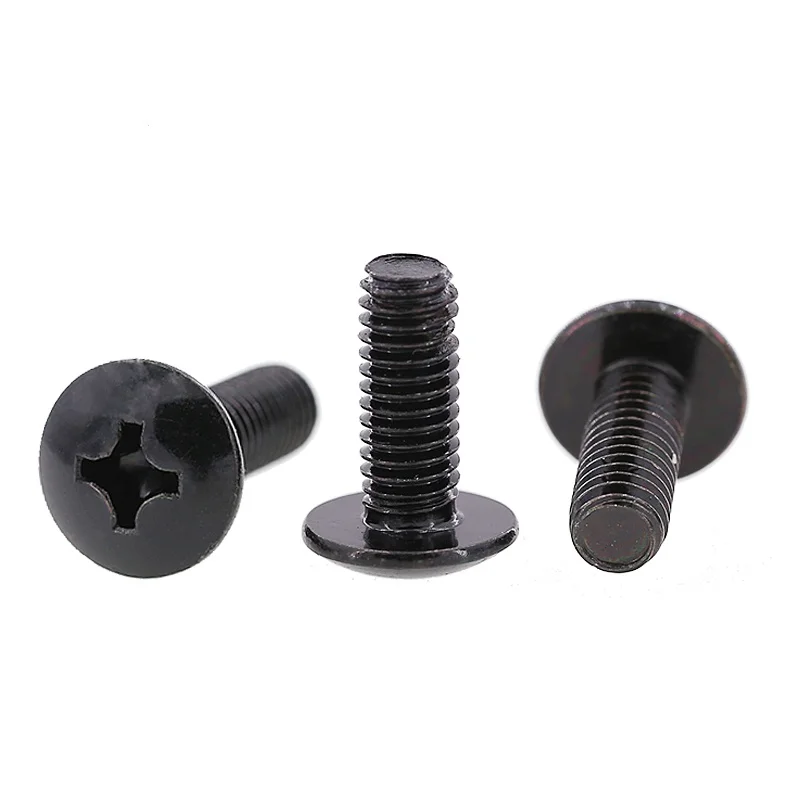 

50pc M6 6mm Large Flat Head Cross Bolt M6 Screw Mushroom Umbrella Head Phillips Bolt L=8-60mm 16mm 20mm 30mm Machine Screw