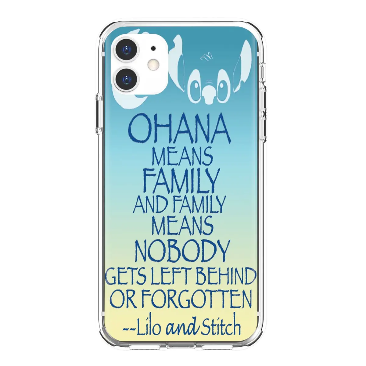 Ohana означает семейный Лило Стич Вдохновленный для iPhone 10 11 12 13 Mini Pro 4S SE 5C 6 6S 7 8 X XR XS