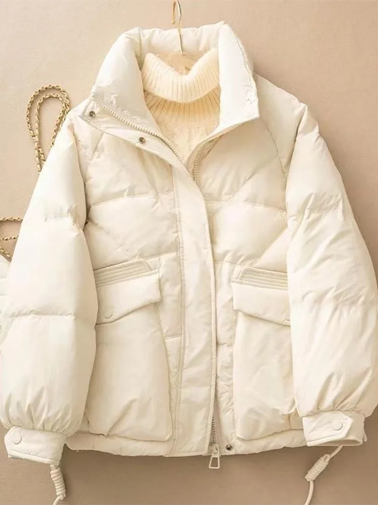 2024 зимнее новое модное женское пальто с хлопковой подкладкой короткий