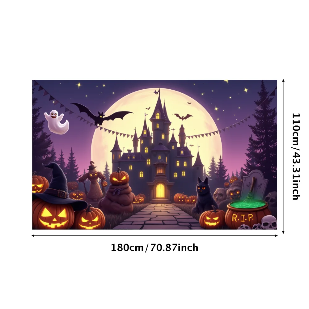 

Оранжево-черный Хэллоуин баннер Джек О фонарь