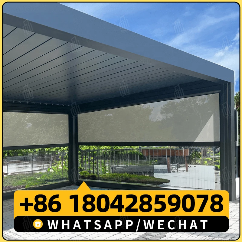 OEM садовое патио электрические беседки моторизованная жалюзи затенение