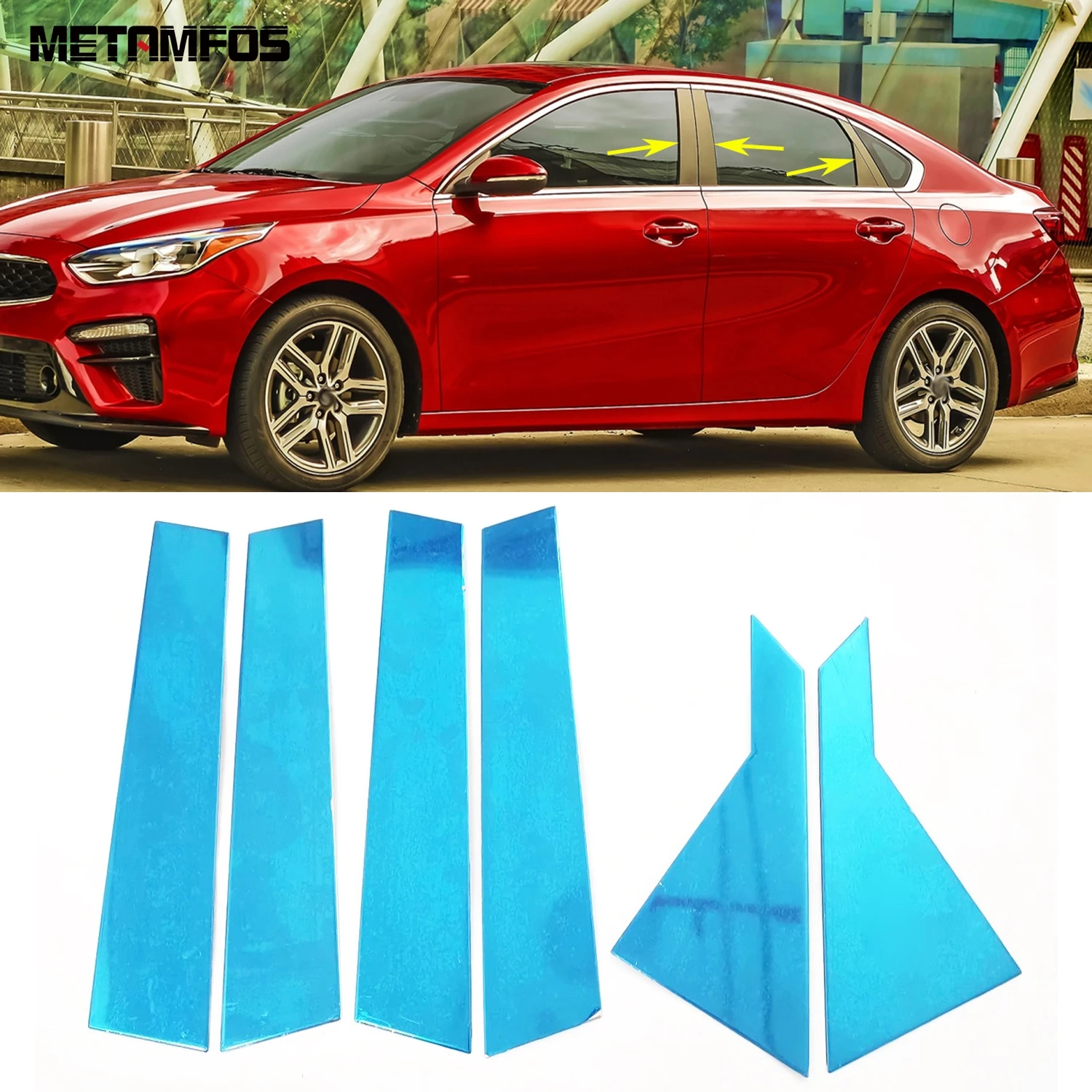 

Для Kia Forte Cerato k3 2019-2021 2022 2023 нержавеющая окошко центр B C столб крышка отделка стикер аксессуары автостайлинг