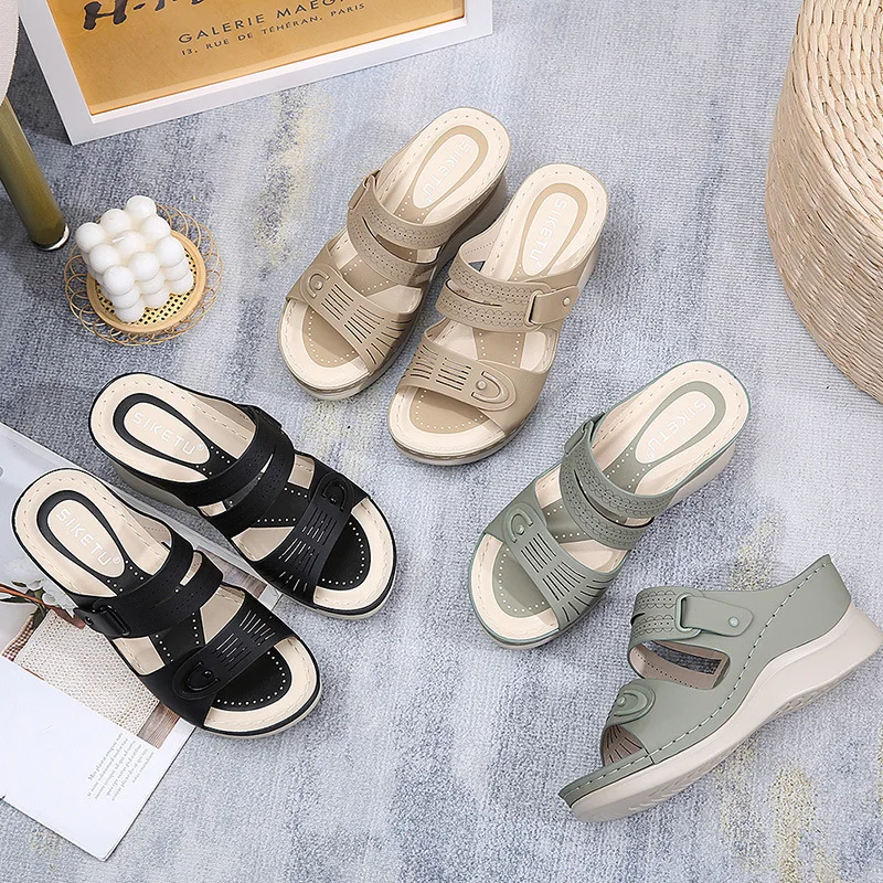 Summer Women Platform Slippers Casual Beach Sandals Shoes 4