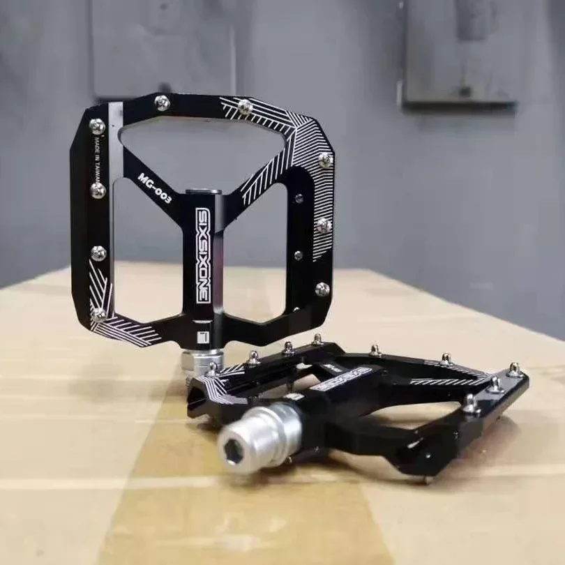 Фото SIXSIXONE MG-003 MTB велосипед с плоской педалью с ЧПУ, герметичные подшипники из алюминиевого сплава, нескользящие большие педали Peilin №1