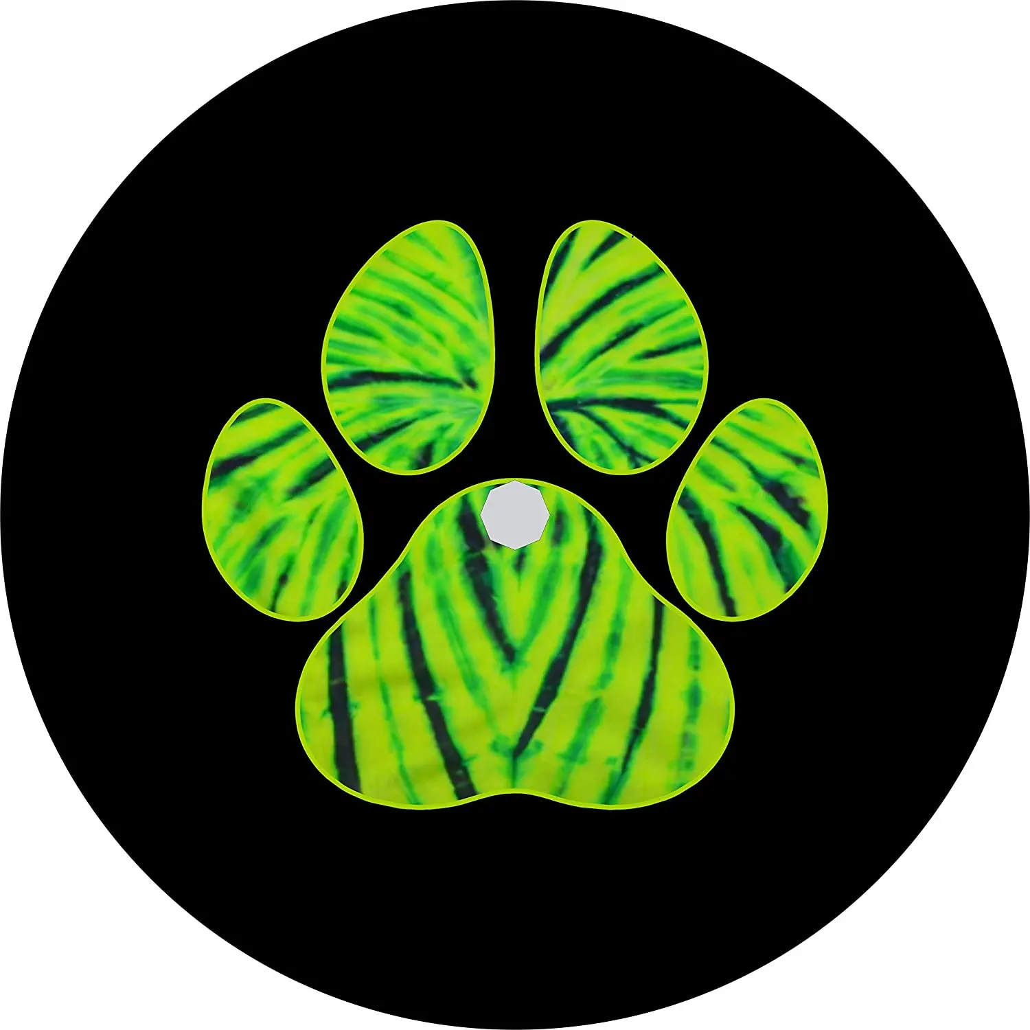 

TIRE COVER CENTRAL Pet or Dog Paws Green Tie Dye Tire Cover (Select tire Size/Back up Camera Option in MENU) Custom Sized to Any