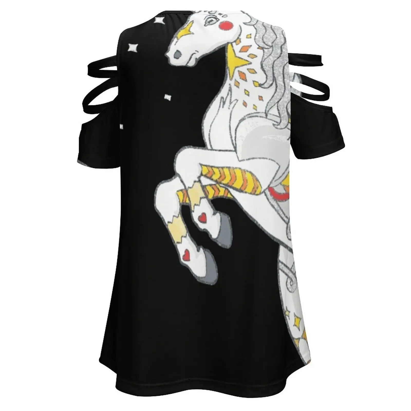 Женская футболка с круглым вырезом и единорогом Мандала повседневные топы