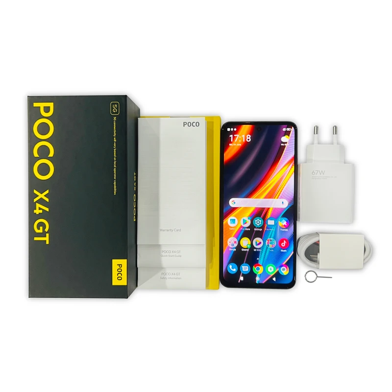 Global Version POCO X4 GT 5G Smartphone 128GB/256GB Dimensity 8100 64MP Triple Camera 144Hz Dynamic Switch Display 67W Charging