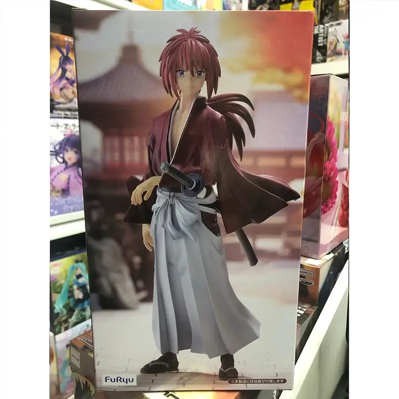 Фото Подлинная фигурка Furyu Rurouni Kenshin Trio Try It Himura Kenshin, оригинальная в наличии, аниме-фигурка, модель, коллекционная фигурка, игрушки №3