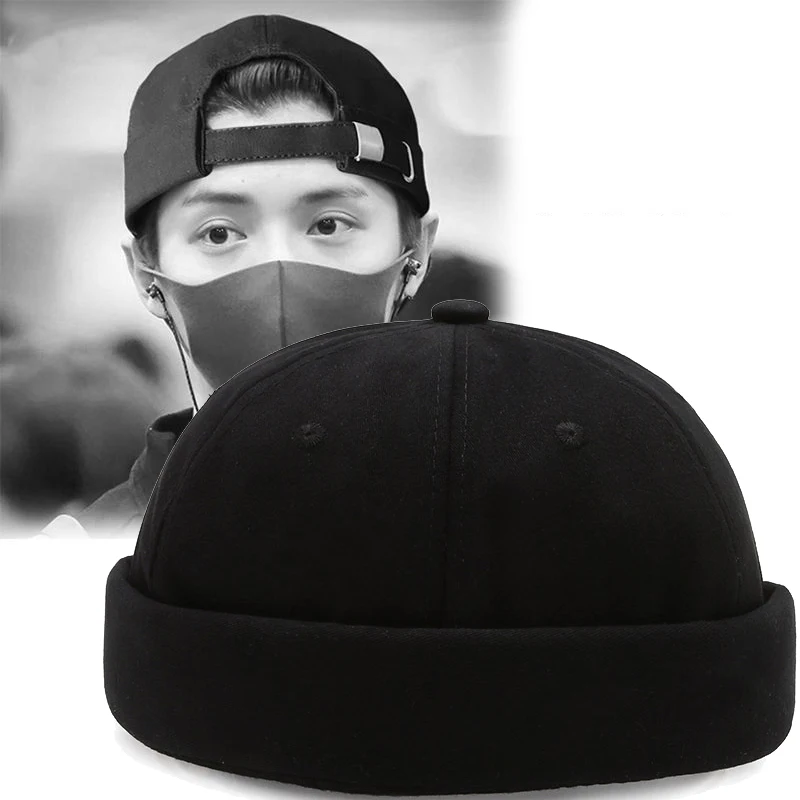 Шапка без козырька для мужчин и женщин облегающая хлопковая шапка красная