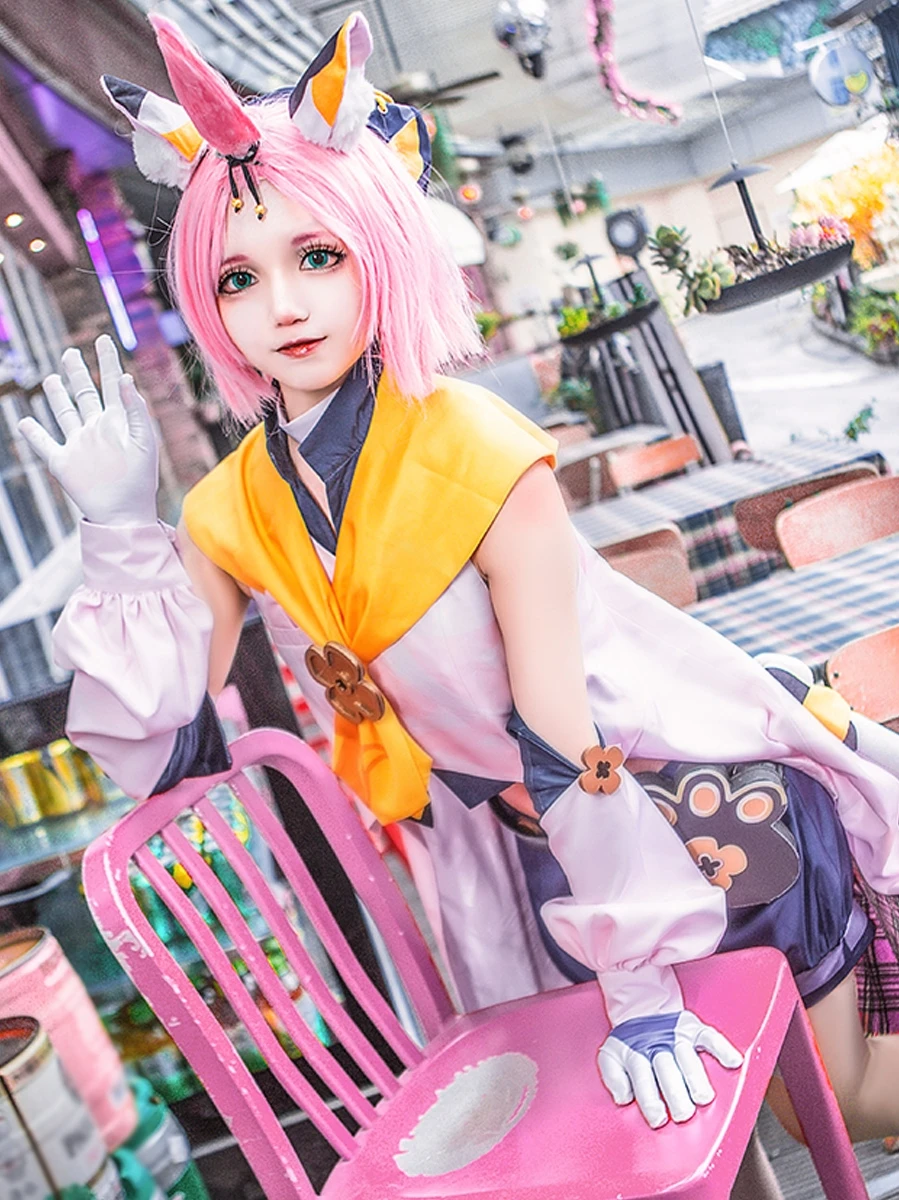 

Game Genshin Impact Diona костюмы для косплея, милое платье, Униформа, хвост Вечерние вечеринка, Хэллоуин, Женская юбка