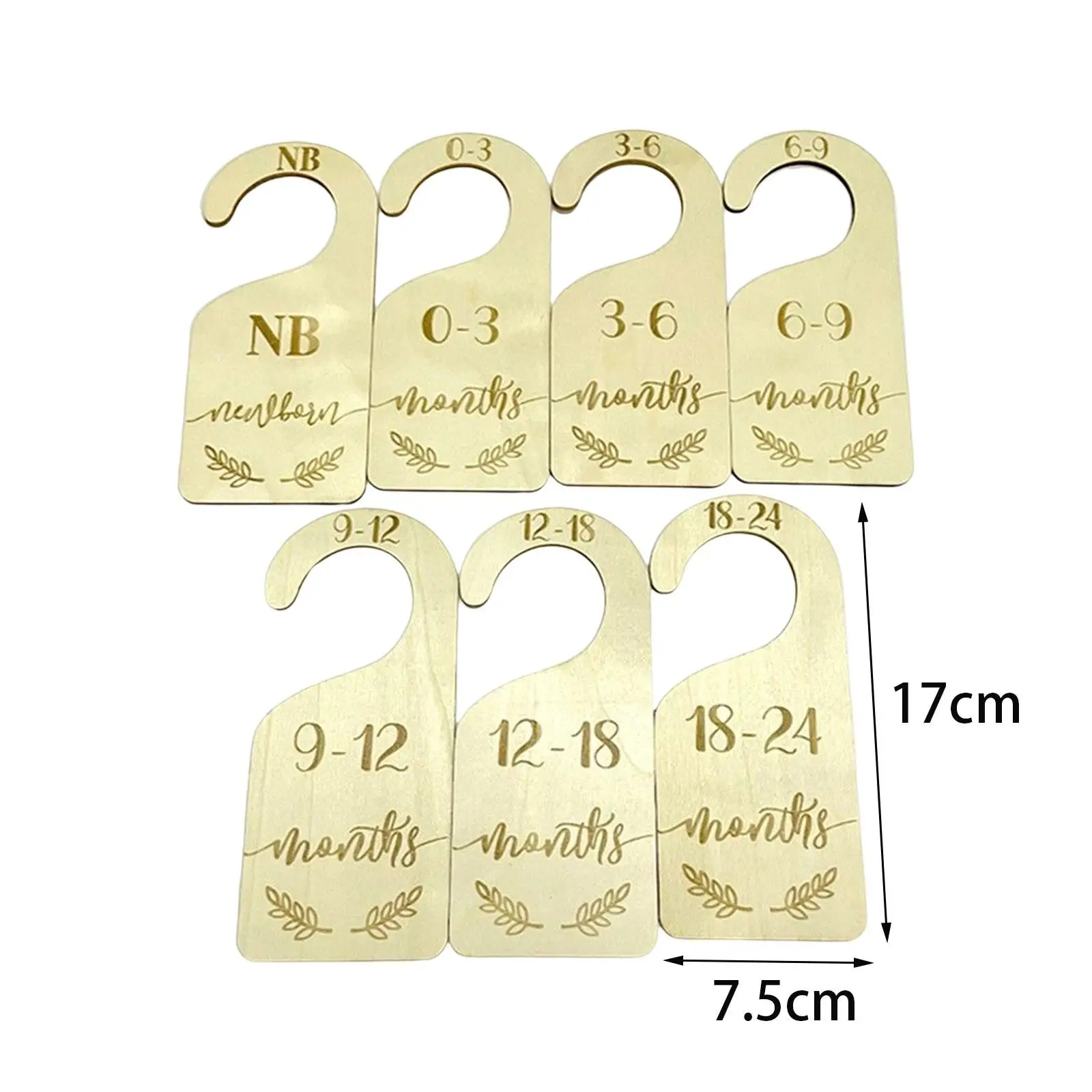 

7Pcs Baby Closet Dividers Cloth Organizer Infant Wardrobe Divider from Newborn to 24 Months Nursery Decors for Bedroom Gifts