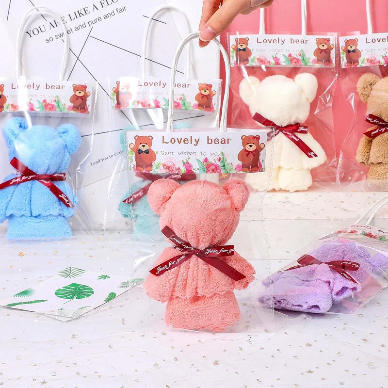 Набор полотенец в форме медведя 10 шт. полотенце для лица домашней вечеринки