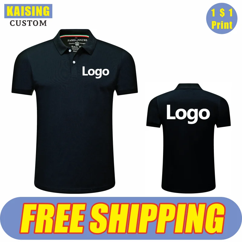 

KAISING Summer Men And Women Polo Shirts Custom Logo Embroidery Print Polyester Clothing Personal Group Company Design Tops