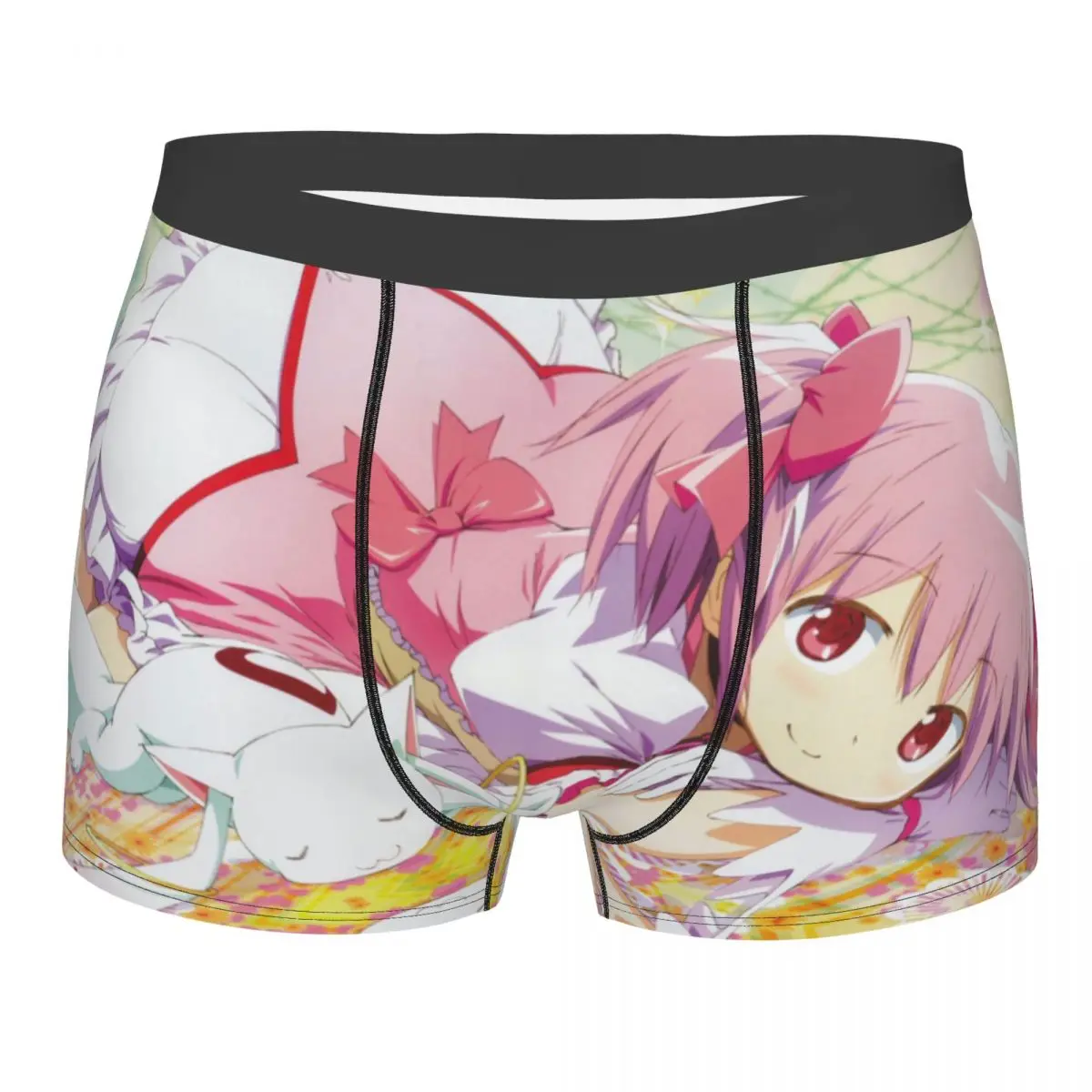

Magi Madoka Magica Anime Underpants Breathbale Panties Man Underwear Print Shorts Boxer Briefs Panties Print Polyester