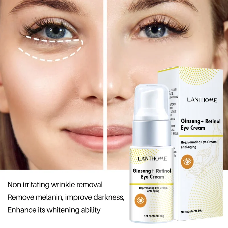 

Retinol Eye Cream Lift Brighten Fade Fine Lines Remove Eye Bags Firming Ginseng