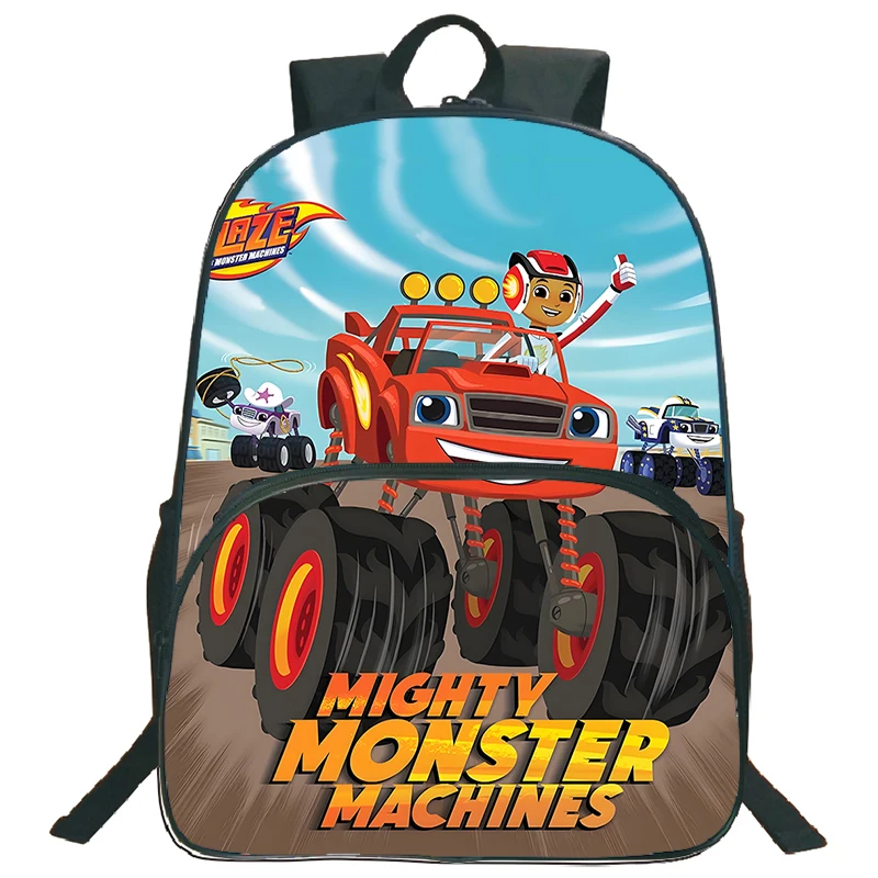 Фото Детский рюкзак Blaze And The Monster Machines, школьный рюкзак для мальчиков и девочек, студенческий рюкзак большой вместимости, дорожная сумка для книг Mochila №3