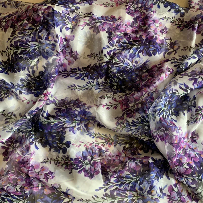 Европа и Америка тонкая шифоновая Ткань с цветочным принтом для женщин платье