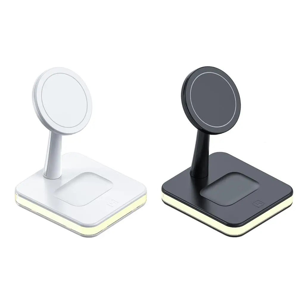 

Беспроводное зарядное устройство 2 в 1, аксессуары с светильник кой, док-станция для быстрой зарядки смартфонов, гарнитуры, наушников, офиса, ...