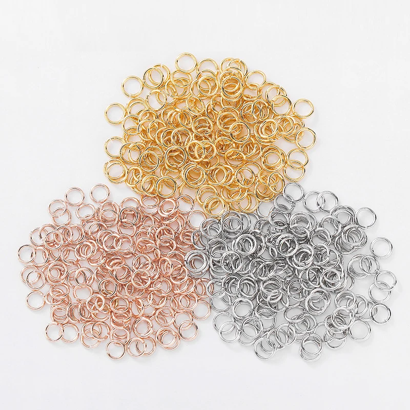 14k 18k Plated Connection Ring for Jewelry Marking Copper Open Jump Split Diy Bracelet Necklace Accessories Findings Wholesale