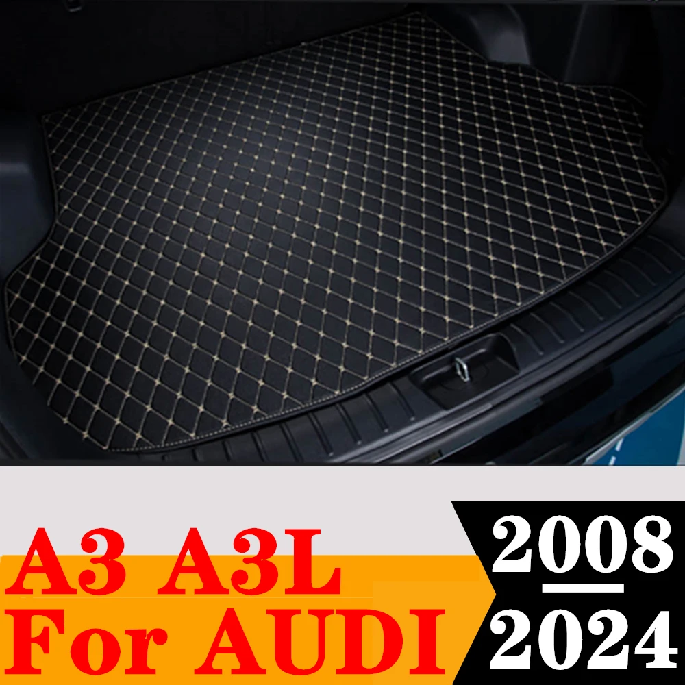 

Sinjayer Car AUTO Trunk Mat ALL Weather Tail Boot Luggage Pad Carpet Flat Side Cargo Liner Cover Fit For AUDI A3 A3L 2008-2024