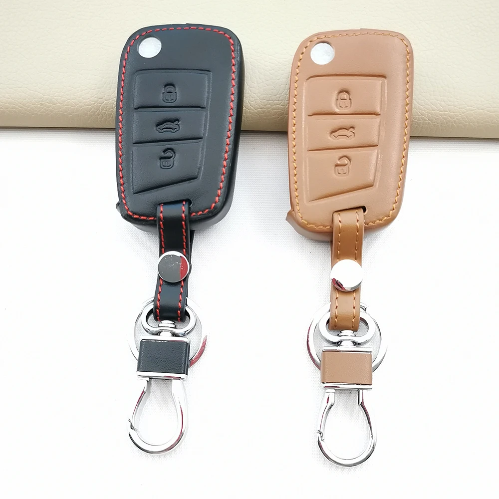 

Чехол для автомобильного ключа для VW Volkswagen Golf 7 MK7 Tiguan MK2 для SEAT Ateca Leon FR 2 Ibiza для Skoda Octavia A7