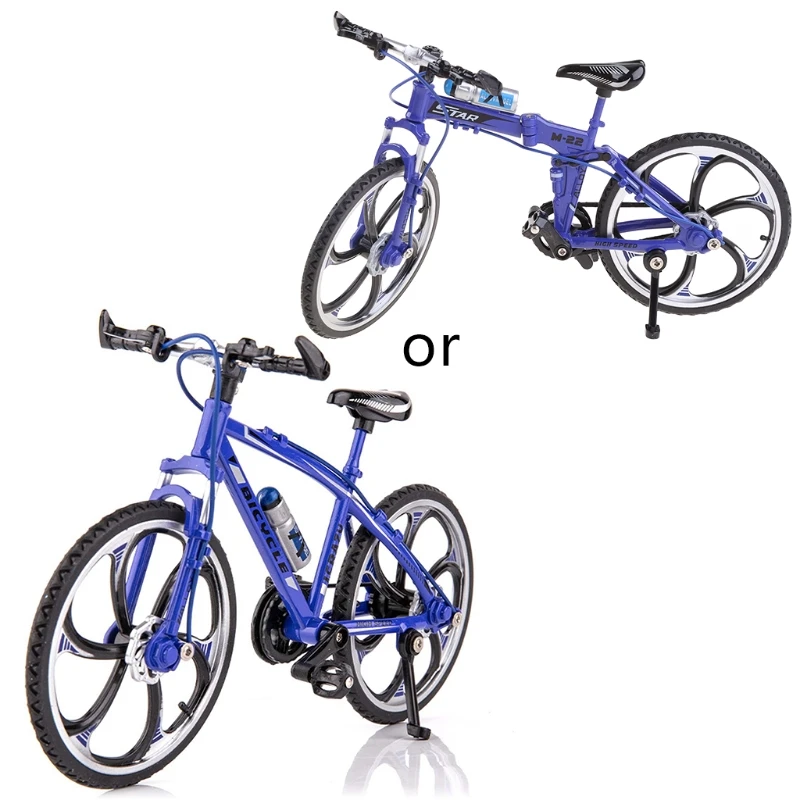 

1/10 Scale Simulation Alloy Bicycle Mini Folding Mountain Bike Model Home Office Decoration Ornaments Children Toy