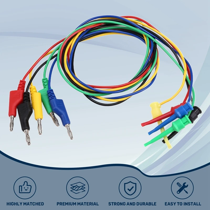 5 шт. 4 мм тестовый крючок зажим для штабелируемой вилки типа банан комплект