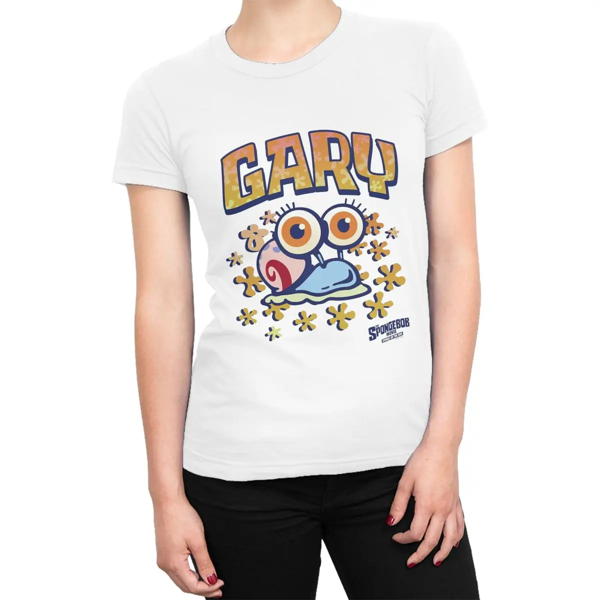 Уличная футболка Губка Боб хлопковые футболки The Run Baby Gary модная для женщин лидер