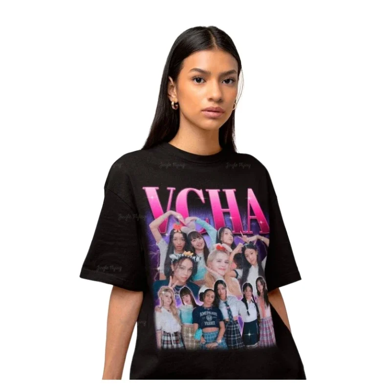 Футболка Vcha Kpop в стиле ретро 90-х годов подарок фанату футболка большого размера