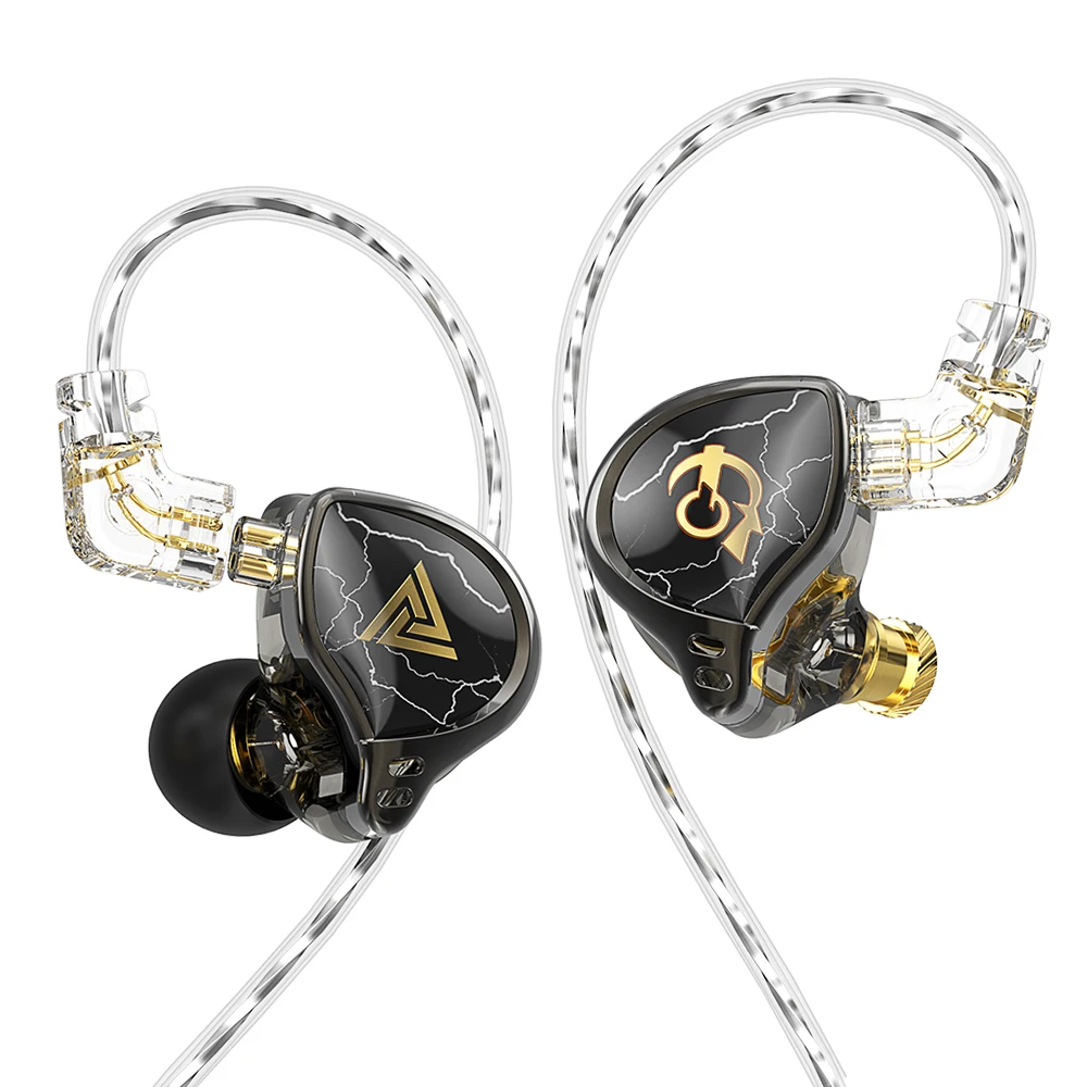 

QKZ x HBB 10mm Titanium-Coated Diaphragm HiFi In Ear Monitor Earphones Semi-open Cavity CNC Aluminum Alloy Faceplate