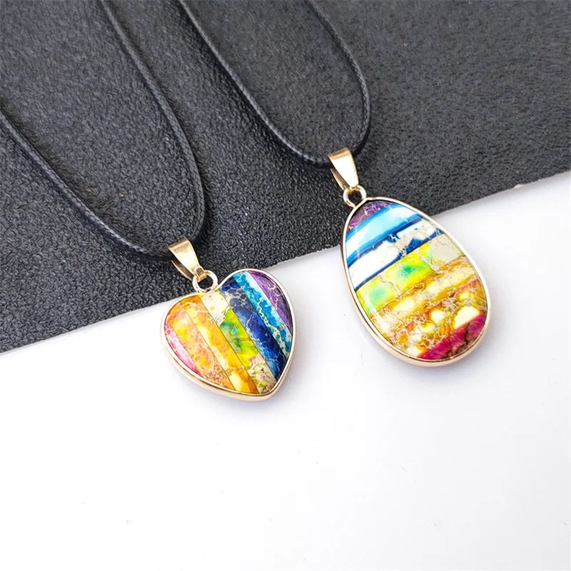 

7 Chakela Colorful Pendant Necklace for Women Sweater Necklace Jewelry Gift for Women 7 Chakela Colorful Pendant Necklace AUG889