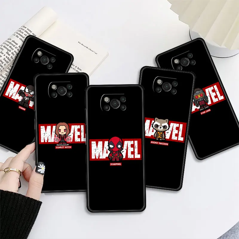 Мягкий чехол для телефона из ТПУ Poco C40 F1 M4 5G F4 X3 Pro F3 GT X4 NFC M3 Cute Marvel Hero Official |