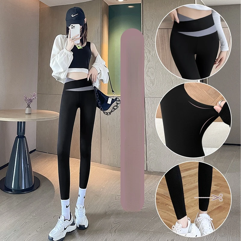 Tighten The Abdominal Buttocks Pants Women's Fall Thin Section Outside Wear Fitness High Waist Thin Legs Yoga Bottoming