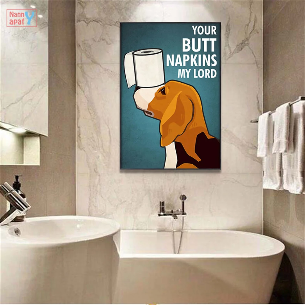 

Bathroom Decorative Poster Your Butt Napkins My Lord Canvas Painting Funny Wall Art Home Decoration Teen Bedroom Home Decoration
