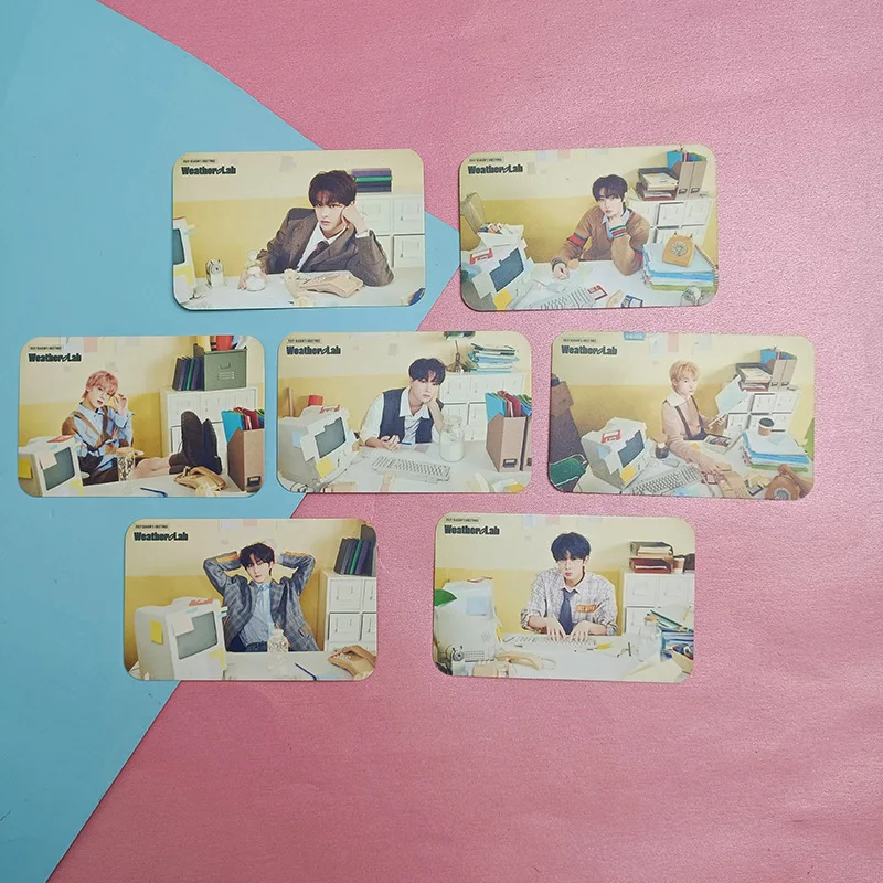 

7Pcs/Set Kpop ENHYPEN Season Greetings Weather Lab Photocards Double Side Print Postcard Fans Collection Gift