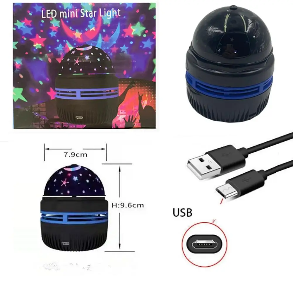 RGB-проектор светодиодный с USB-зарядкой и автоматическим вращением - купить по