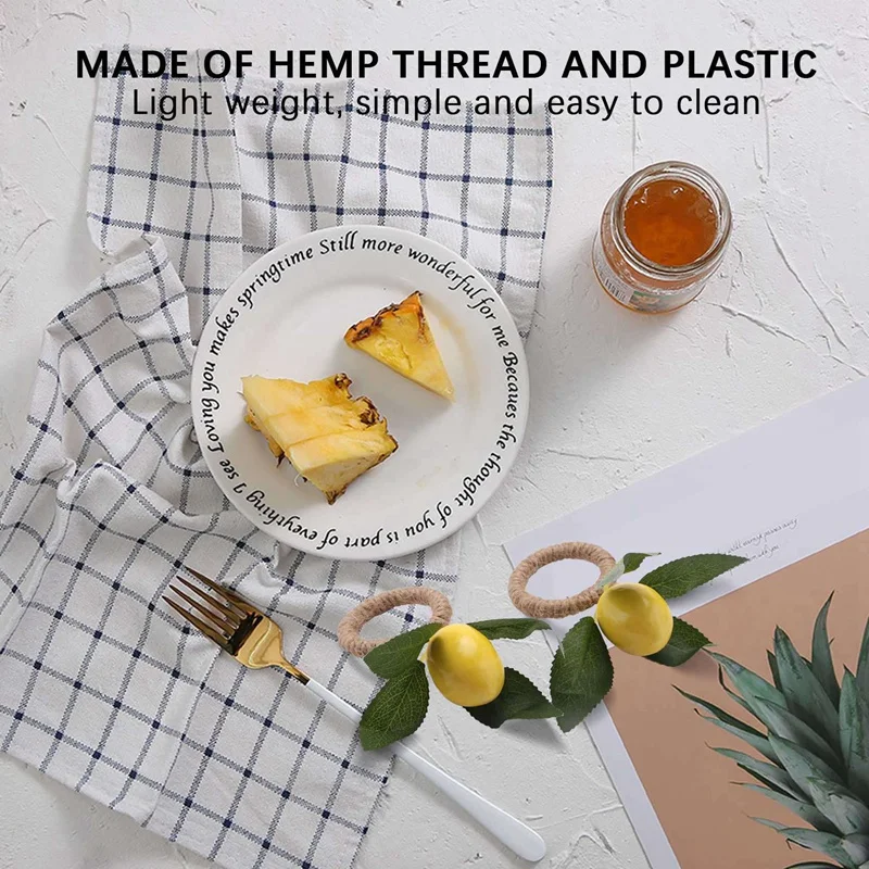 

40 шт., кольцо для салфеток с имитацией лимона