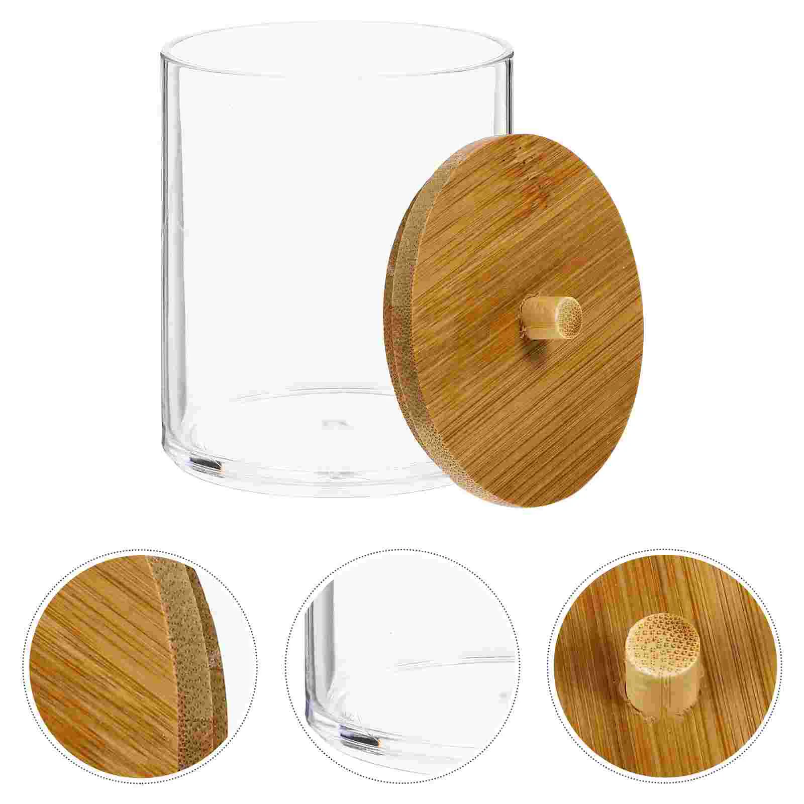 

2PCS Bathroom Cotton Swabs Containers Makeup Cotton Pads Storage Boxes