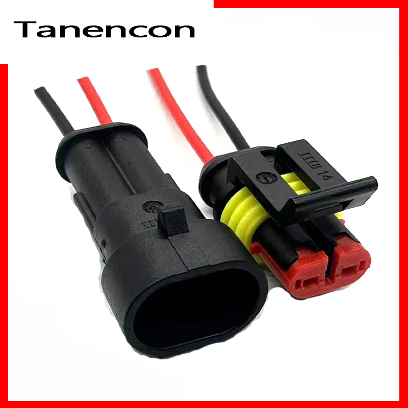 

2 Pin Female Male AMP Tyco SuperSealed 282104-1 282080-1 Waterproof Electrical Automotive Connector Plug For car
