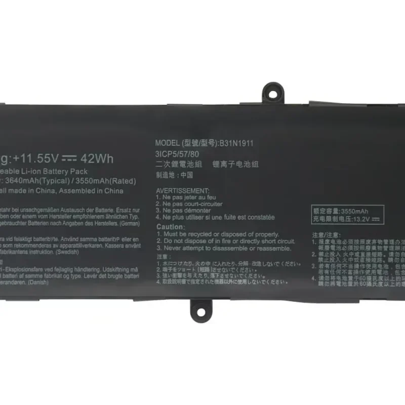 100% Оригинальный аккумулятор 3640 мАч для ноутбука ASUS ADOL14FQC/14EQ/EA V4050F V4050E X421DA X421JQ B31N1911