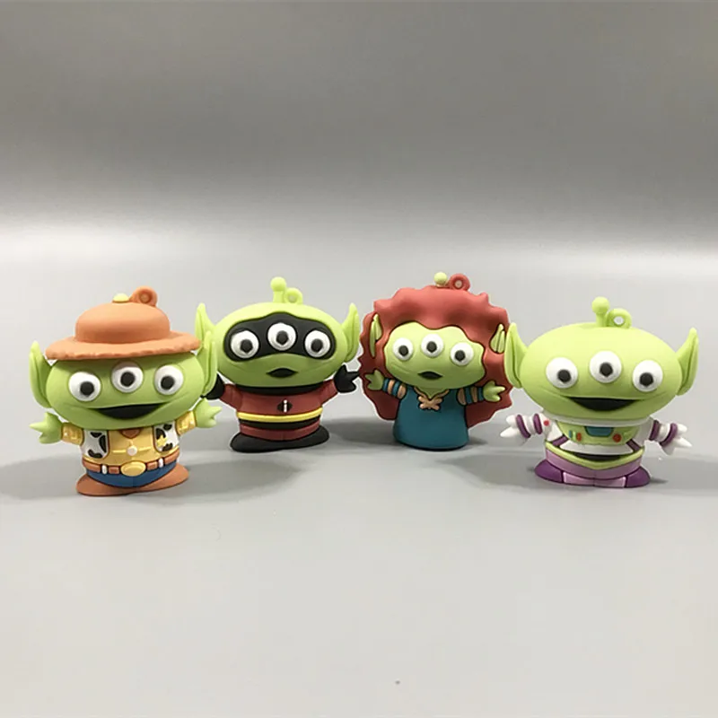 

Силиконовый объемный мультяшный кавайный трехглазный монстр, украшение для историй игрушек, фигурки, аниме игрушка для детей, подарок на день рождения
