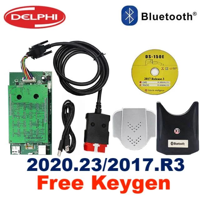 【FEE SHIP】Delphi DS150 2017.R3 2020.23 High Quality Real 9241 Chip PCB + Standard BT OBD2 Scann For Cars Trucks Diagnostic Tool
