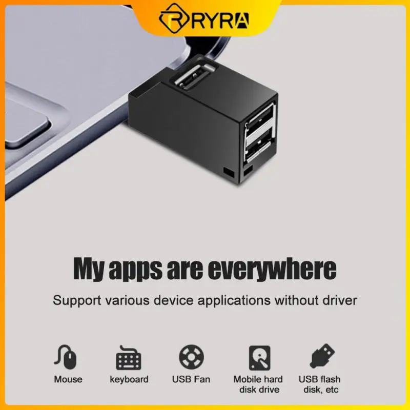 

RYRA USB Converter USB3.0 Hub 3 Port Transfer USB Extender HUB USB2.0 3.0 Splitter Computer USB One For Three Distribute