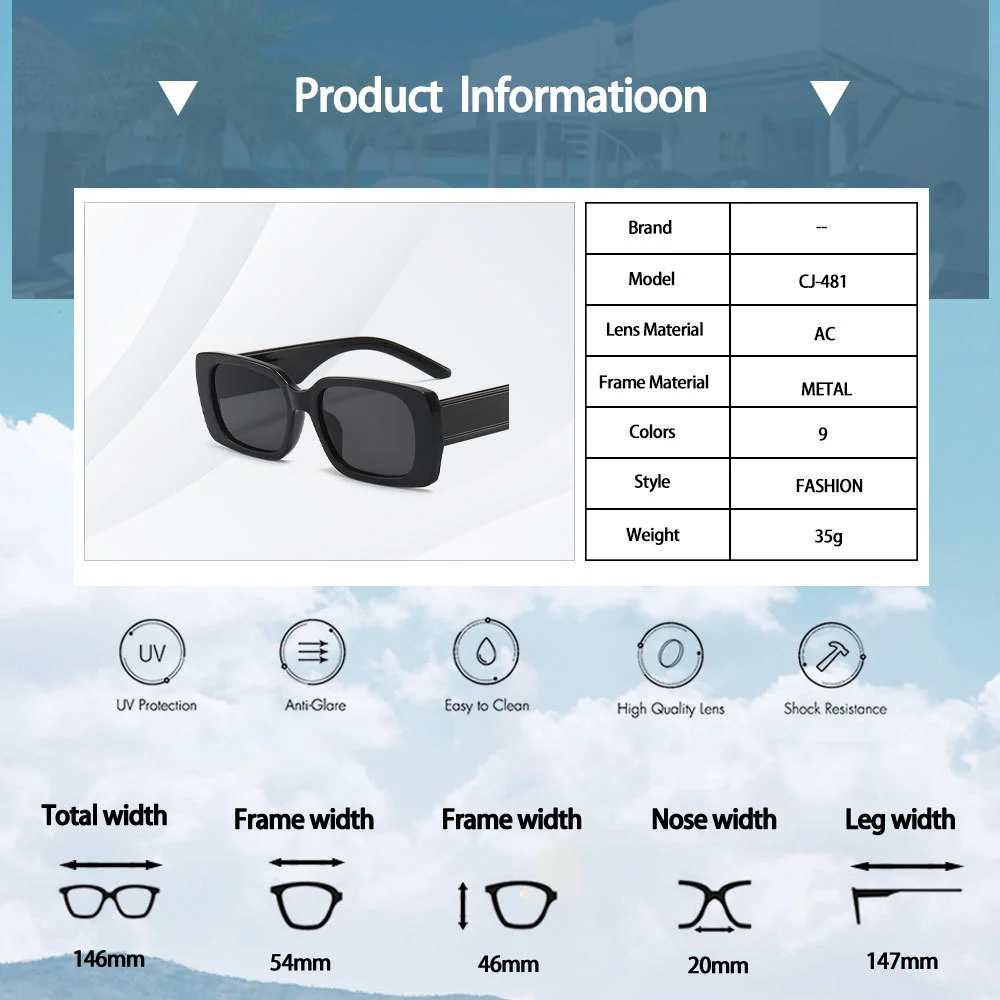 luxury brand design sunglasses women men 2021 new fashion oversized square hot sale rectangle driving sun glasses female uv400 free global shipping