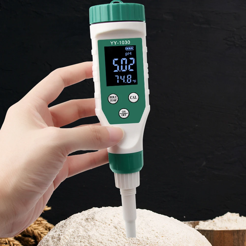 

Digital Bluetooth Food PH Meter 0.00~14.00 High Accuracy Sensor Smart Temp Acidity Tester for Brewing Fruit Cheese Meat Canning